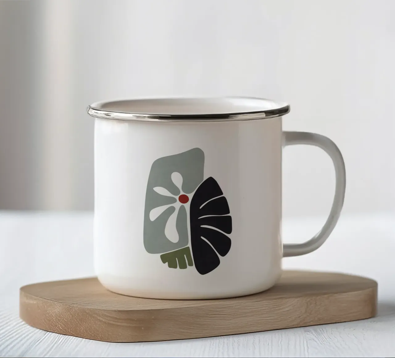 Modulo floreale 10 tazza in smalto da amini54