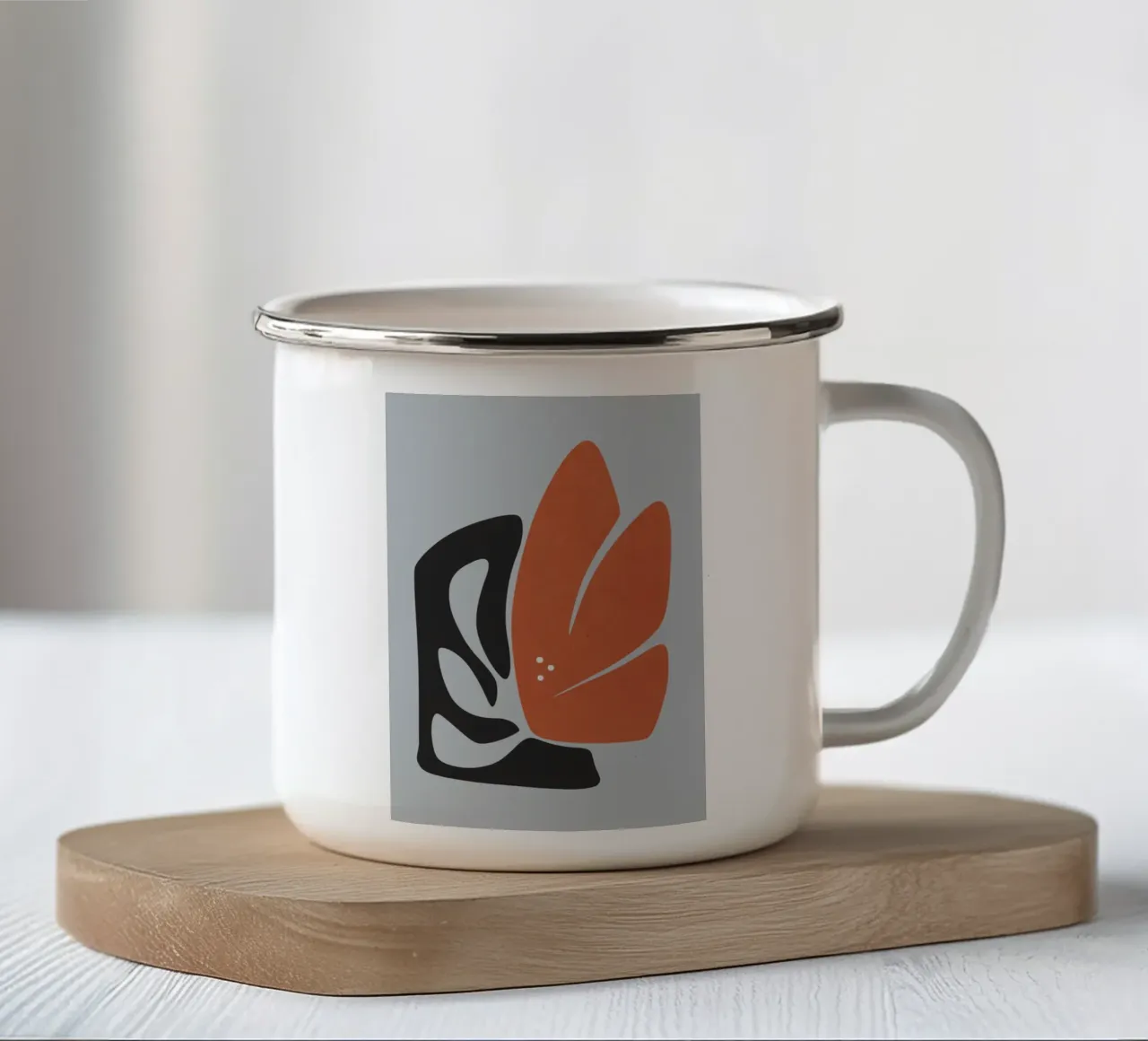 Modulo floreale 11 tazza in smalto da amini54