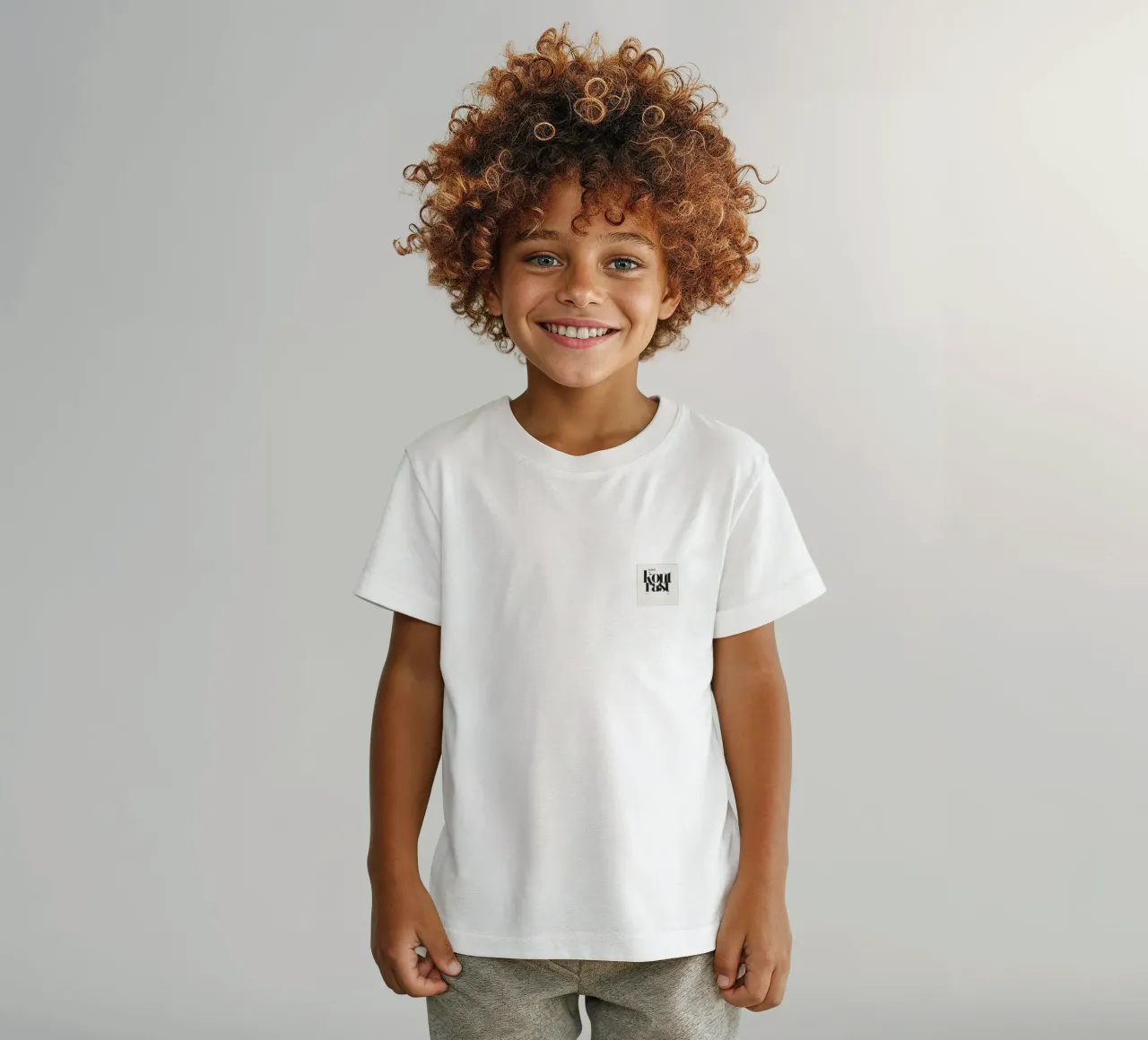 Schaduwen aanraken: Abstracte handgebaren in zwart-wit kinder t-shirt van Kunst und Kontrast