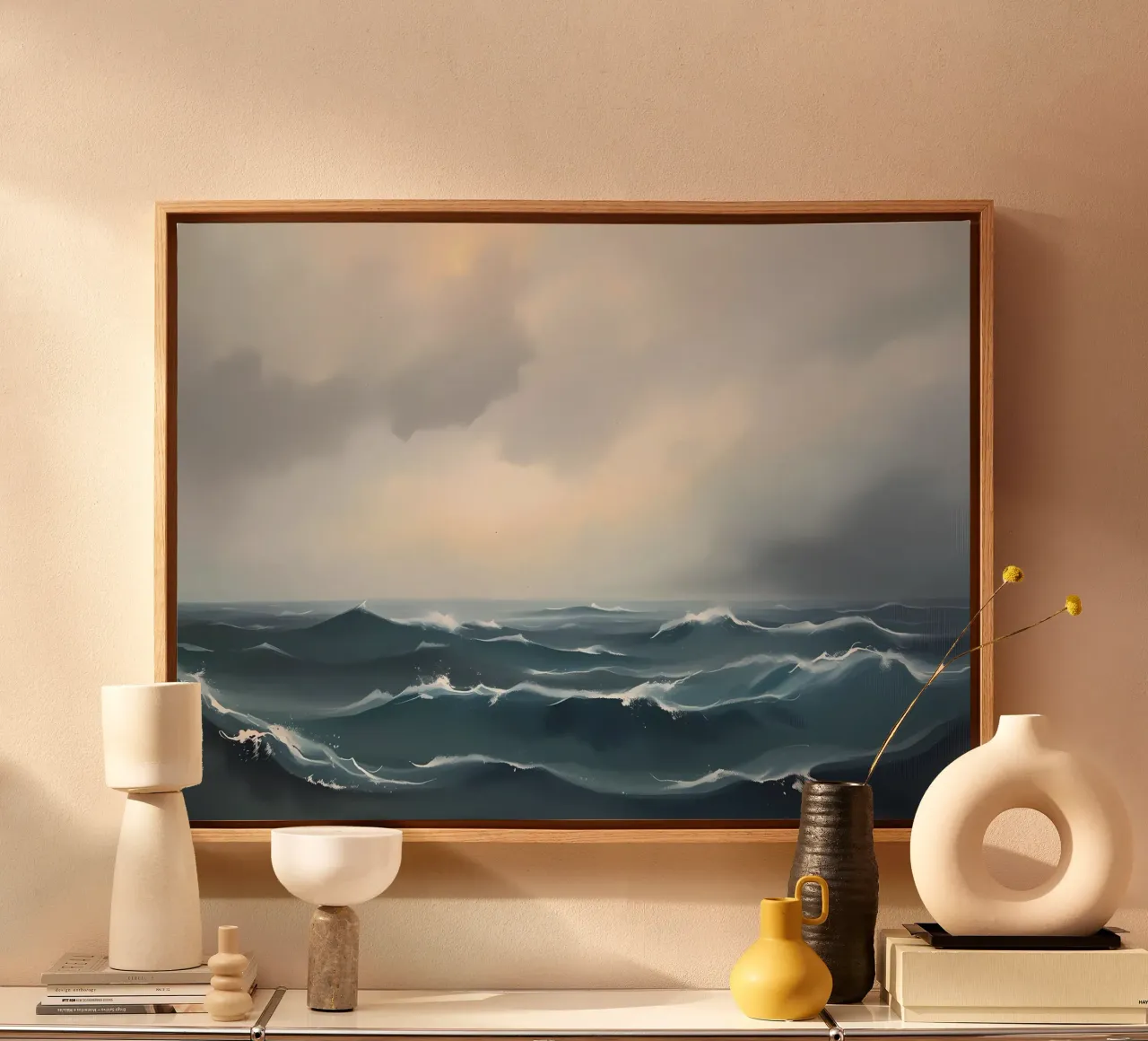 Serene Storm canvas with Floater frame by Artistic-shop