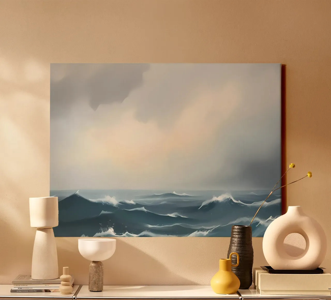 Serene Storm canvas with Floater frame by Artistic-shop