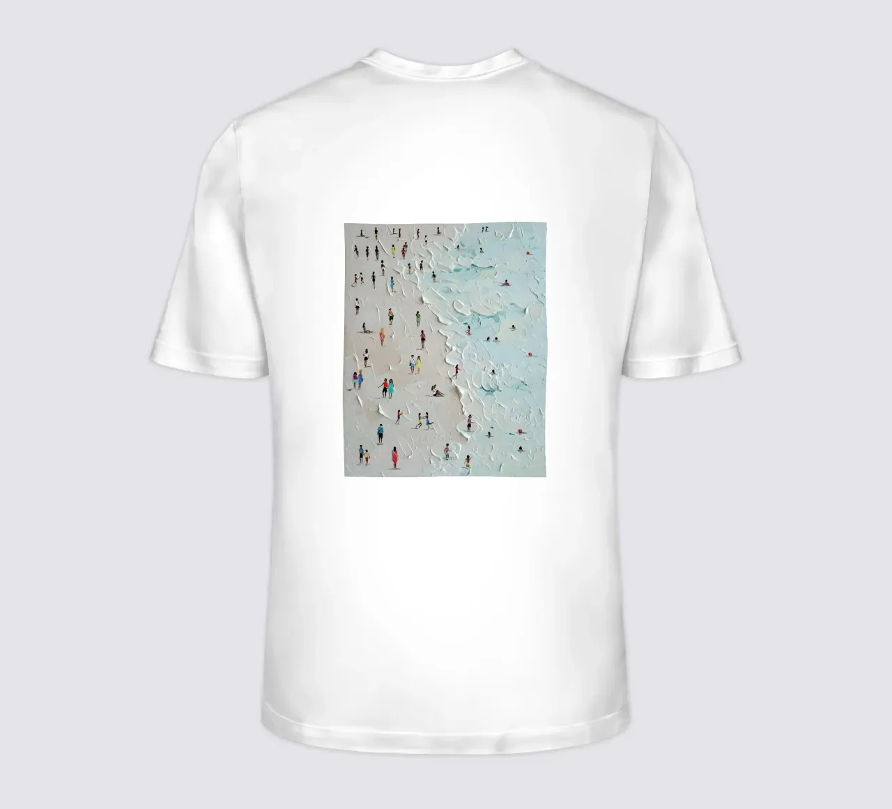 Onde e vita: Paesaggio impressionistico sulla spiaggia t-shirt da Kunst und Kontrast