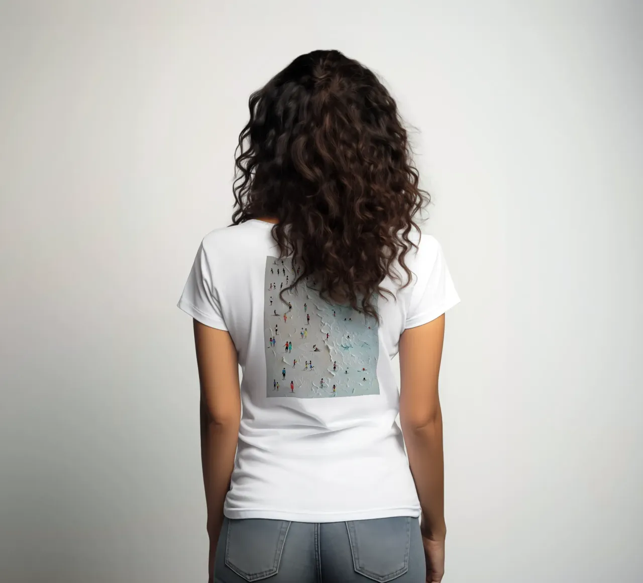 Onde e vita: Paesaggio impressionistico sulla spiaggia t-shirt da donna da Kunst und Kontrast