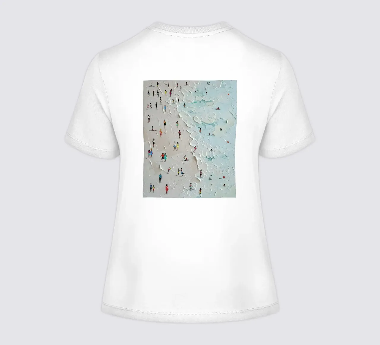Onde e vita: Paesaggio impressionistico sulla spiaggia t-shirt da donna da Kunst und Kontrast