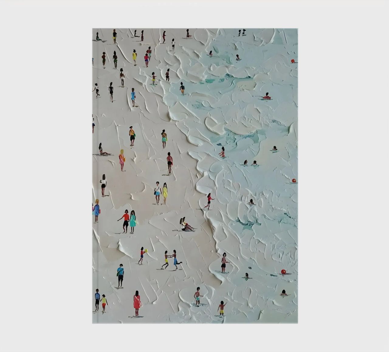 Waves and life: Impressionistic beach landscape notebook by Kunst und Kontrast