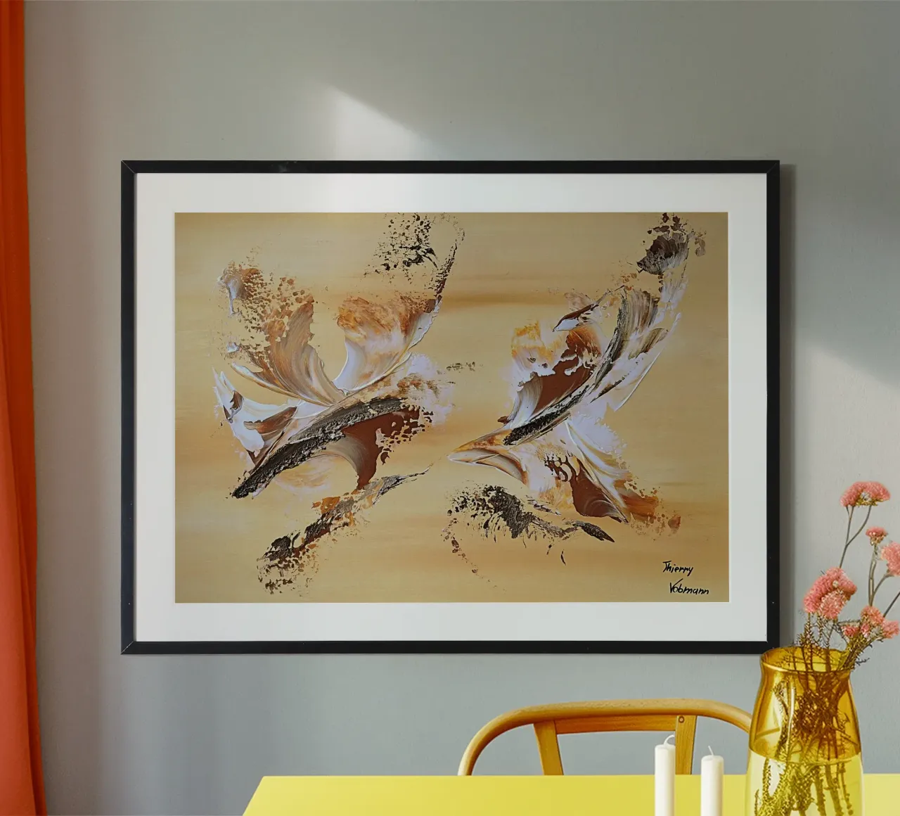 IDEAL GIFT 119 poster con telaio in alluminio da Thierry Vobmann Abstract painting