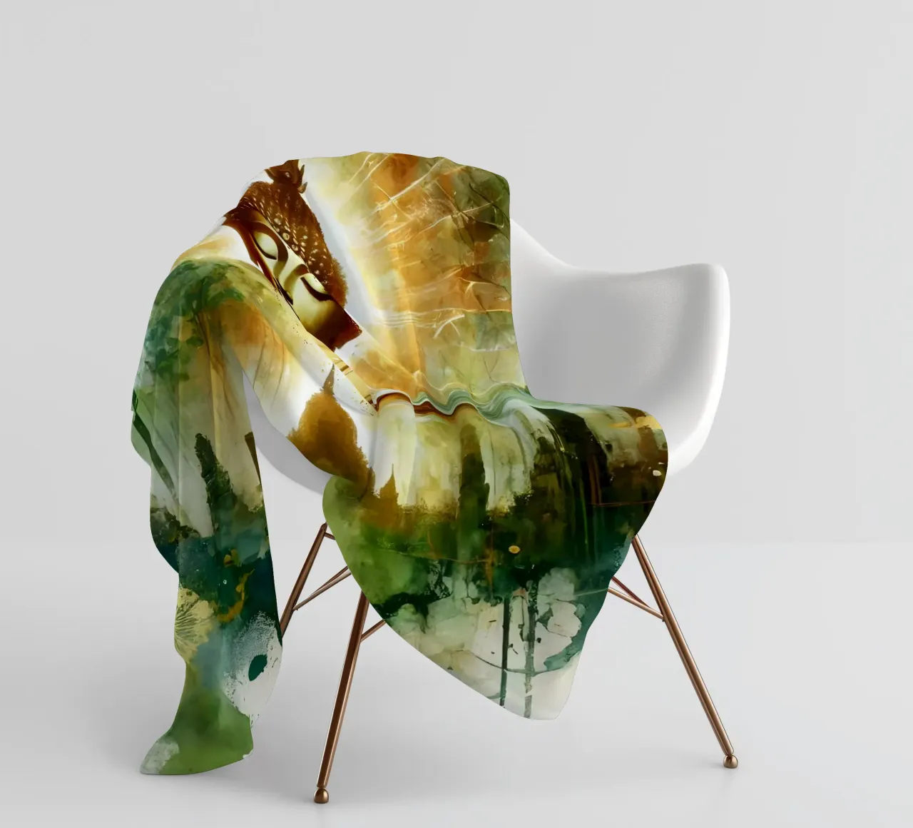 Buddha - Aquarell-Stil coperta in pile da spiritual