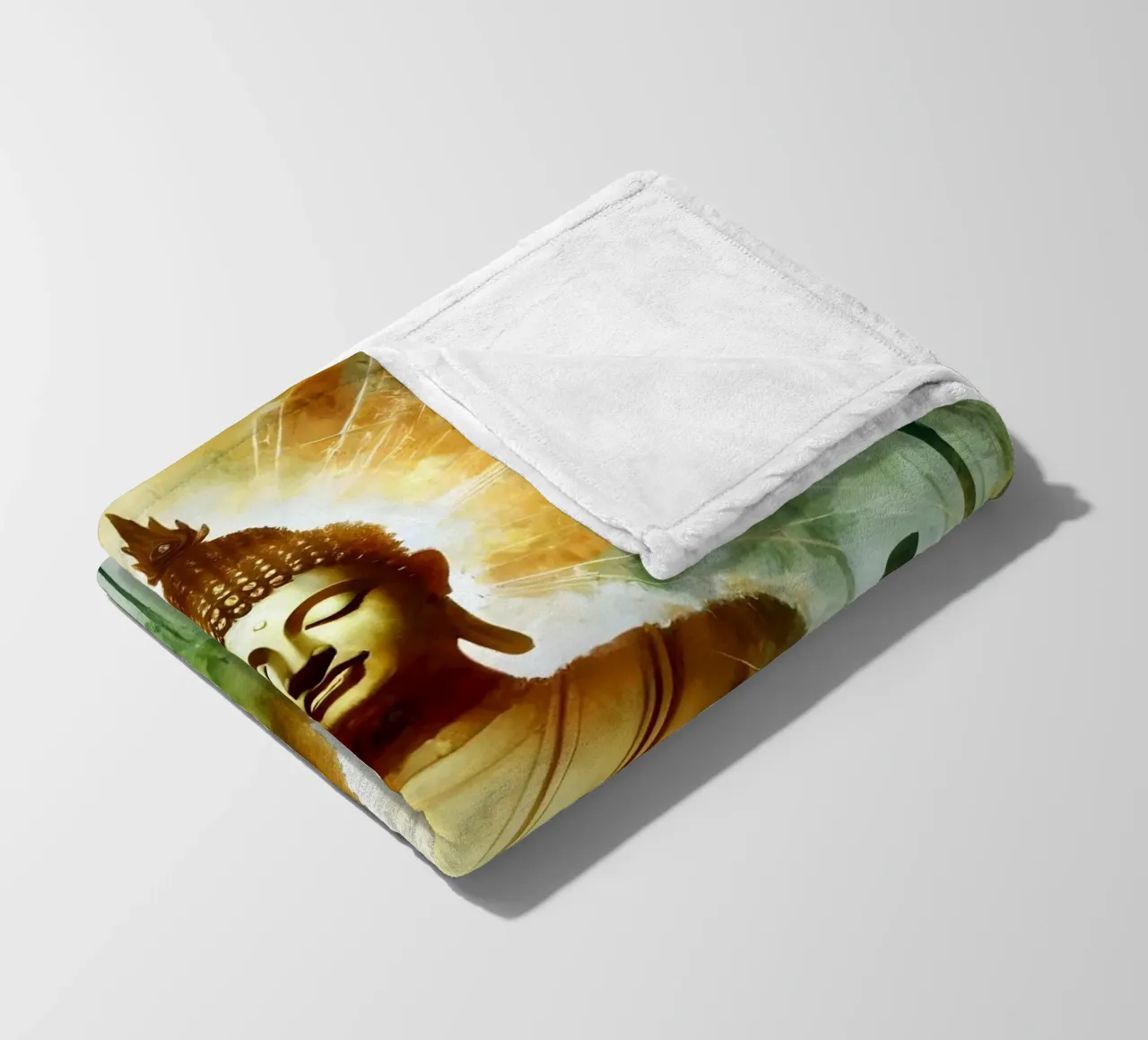 Buddha - Aquarell-Stil coperta in pile da spiritual