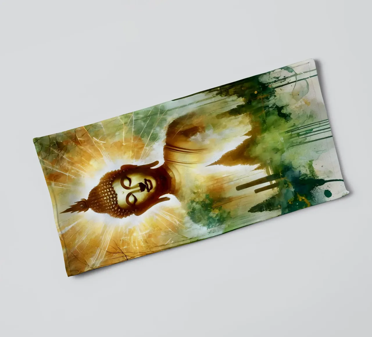 Buddha - Aquarell-Stil towel by spiritual