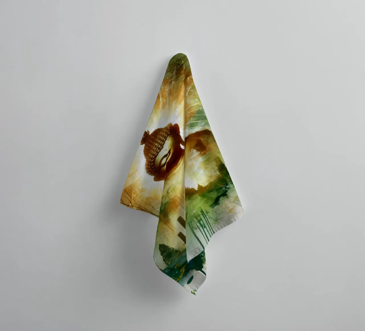Buddha - Aquarell-Stil towel by spiritual