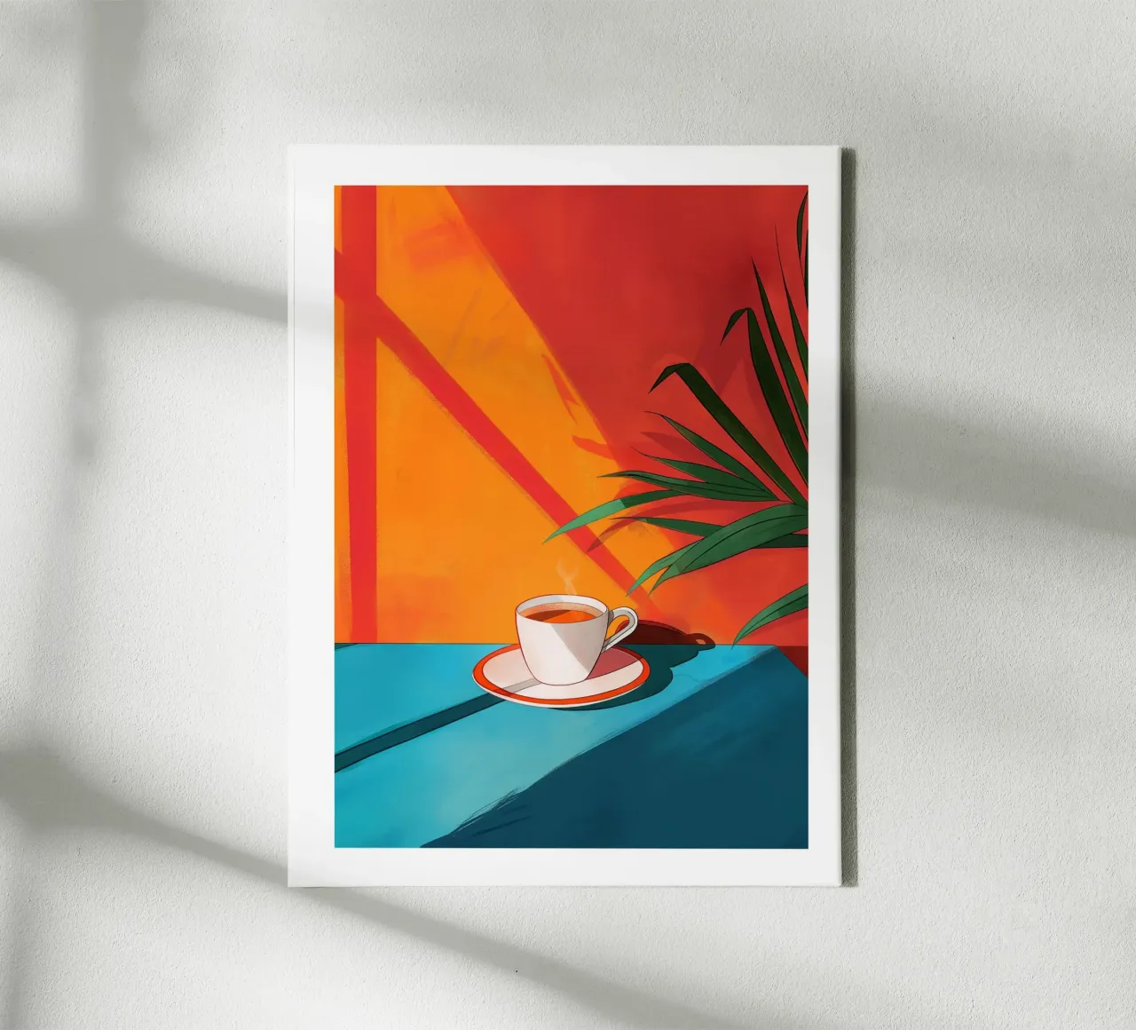 Caffè tropicale tela con Cornice a cassetta da Spice & Style