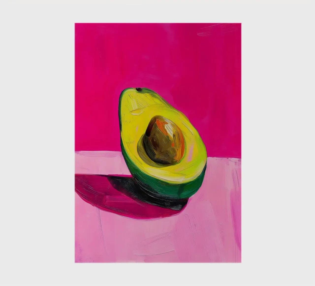 Avocado pop on a pink background notebook by Spice & Style
