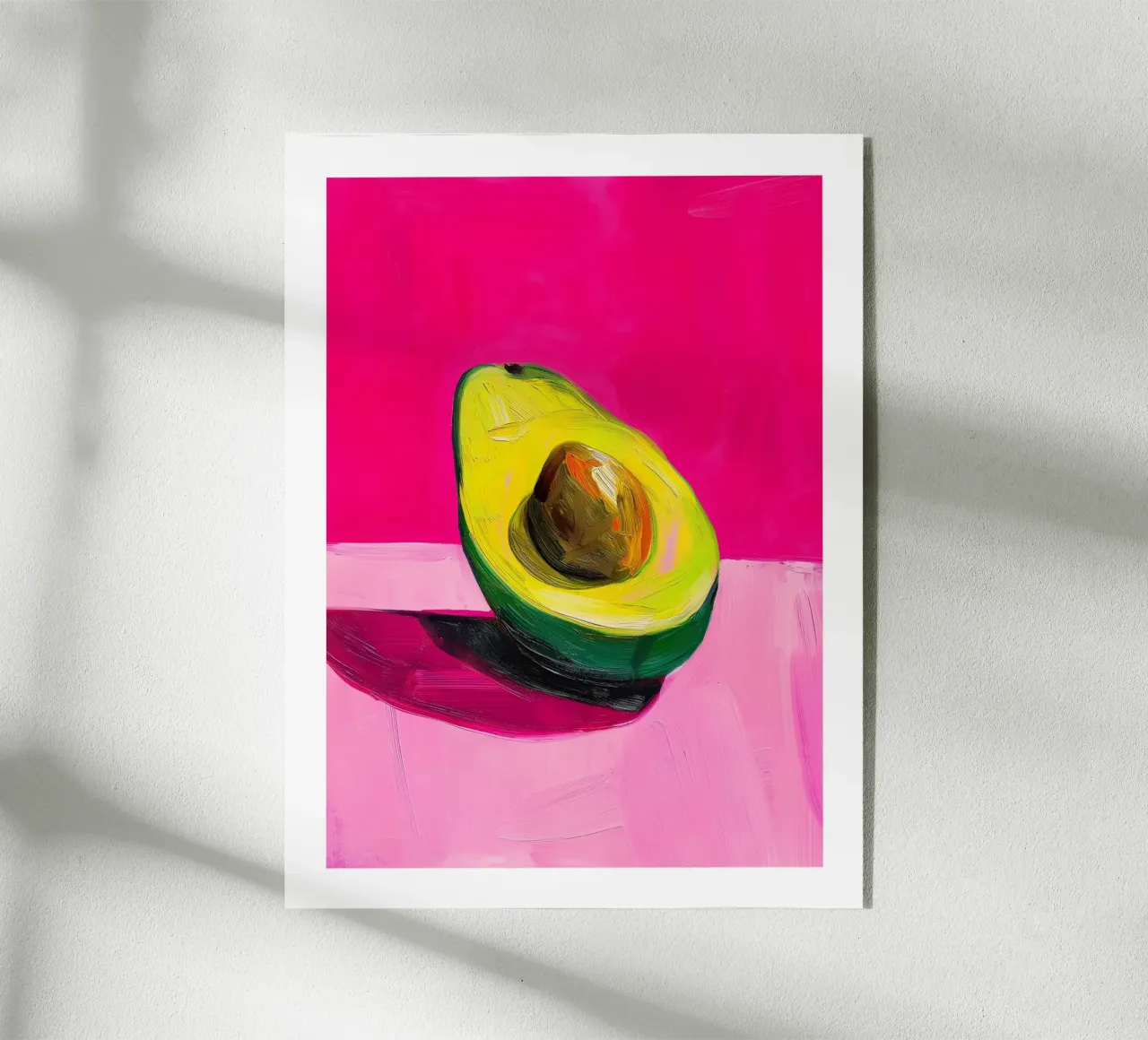 Avocado pop su sfondo rosa plexiglass da Spice & Style