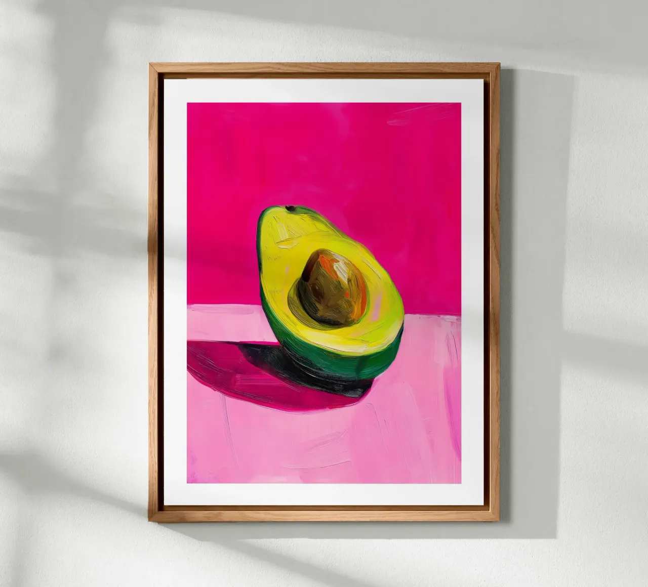 Avocado pop on a pink background forex plate by Spice & Style