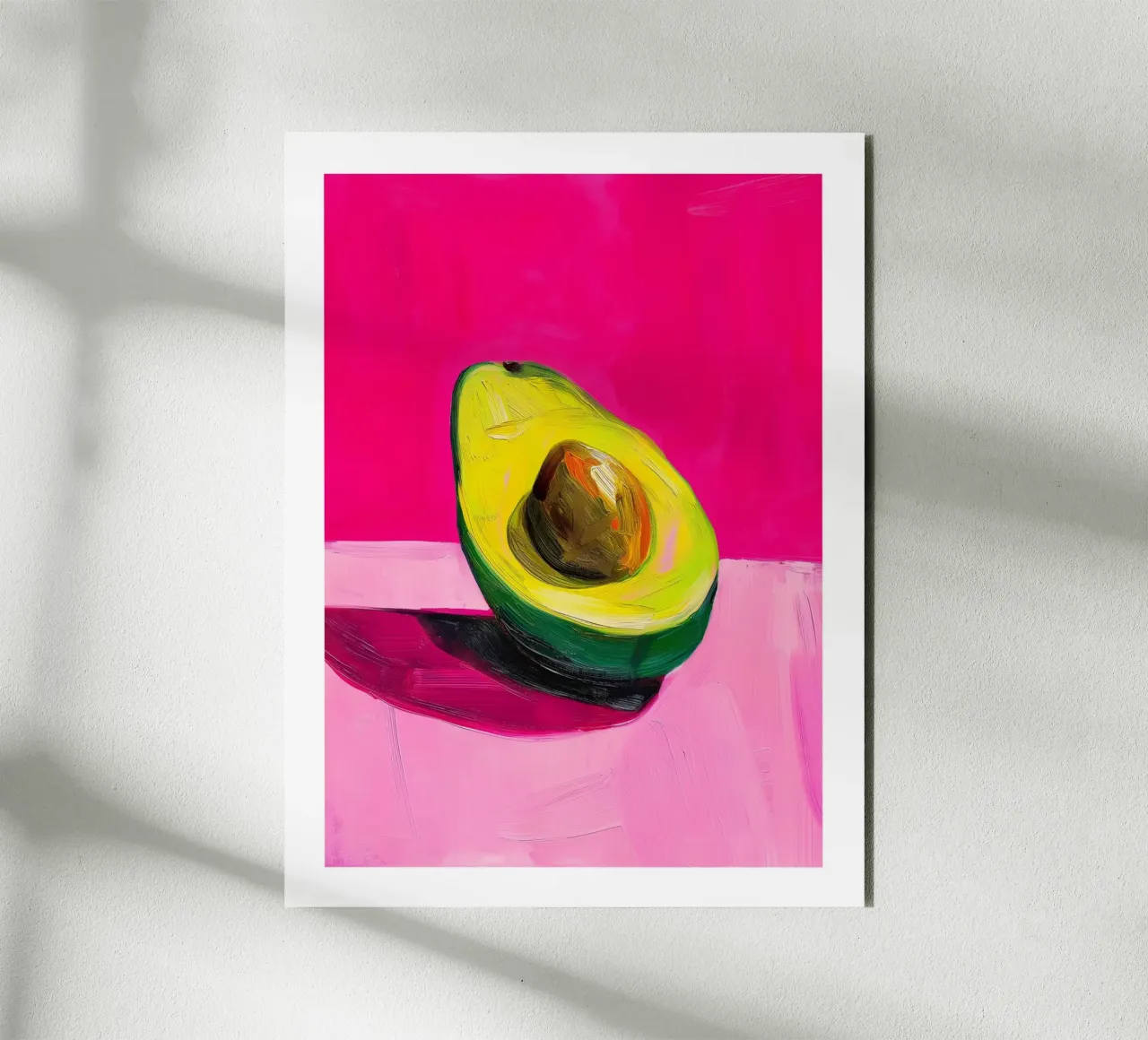 Avocado pop on a pink background forex plate by Spice & Style