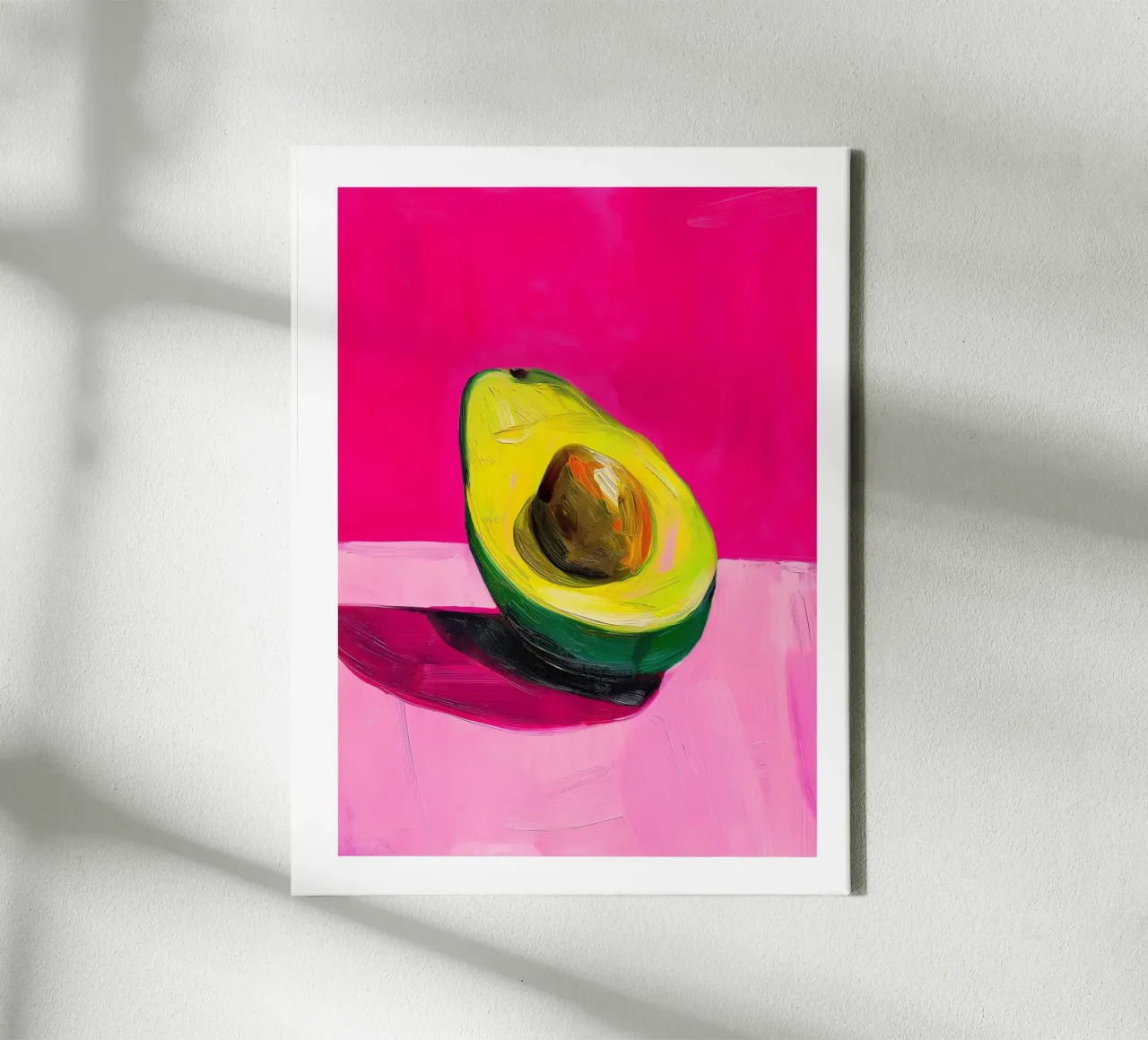 Avocado pop su sfondo rosa tela con Cornice a cassetta da Spice & Style