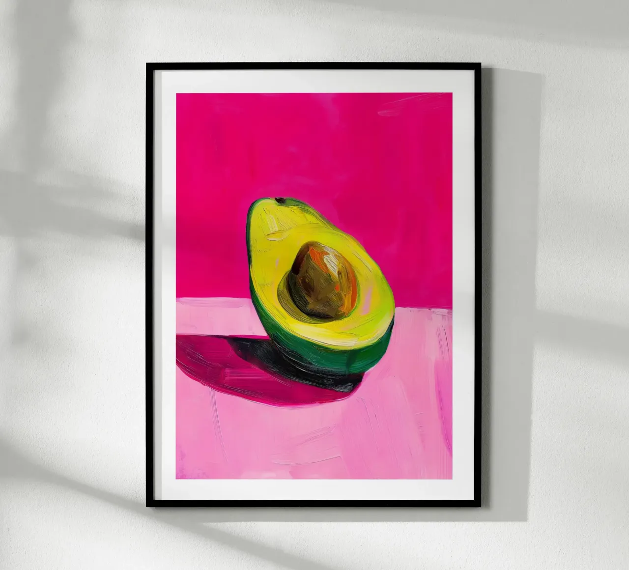 Avocado pop on a pink background hahnemühle by Spice & Style
