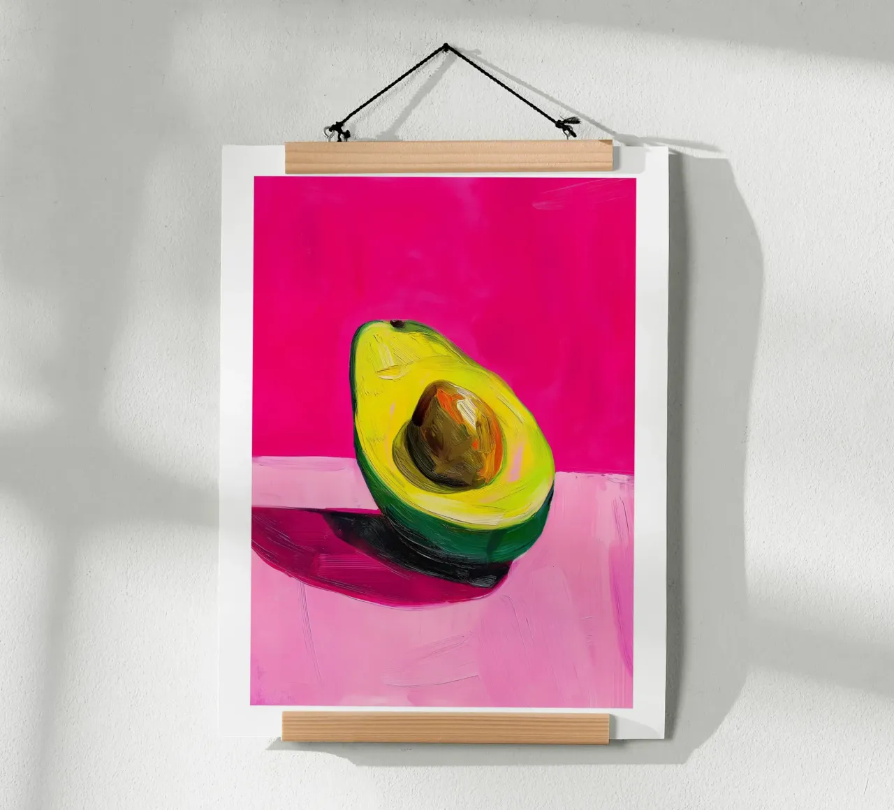Avocado pop on a pink background hahnemühle by Spice & Style
