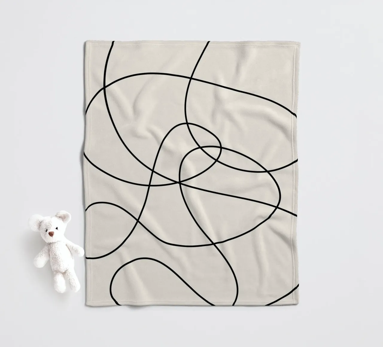 Abstract Strokes fleece blanket by Paigaam Studio