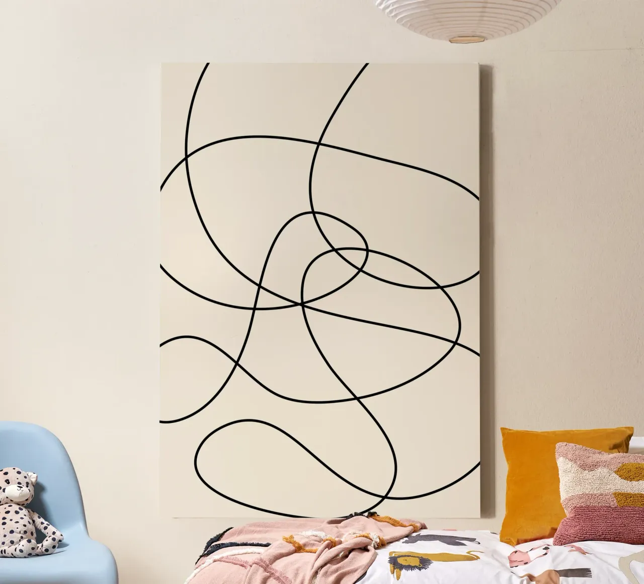 Abstract Strokes canvas by Paigaam Studio