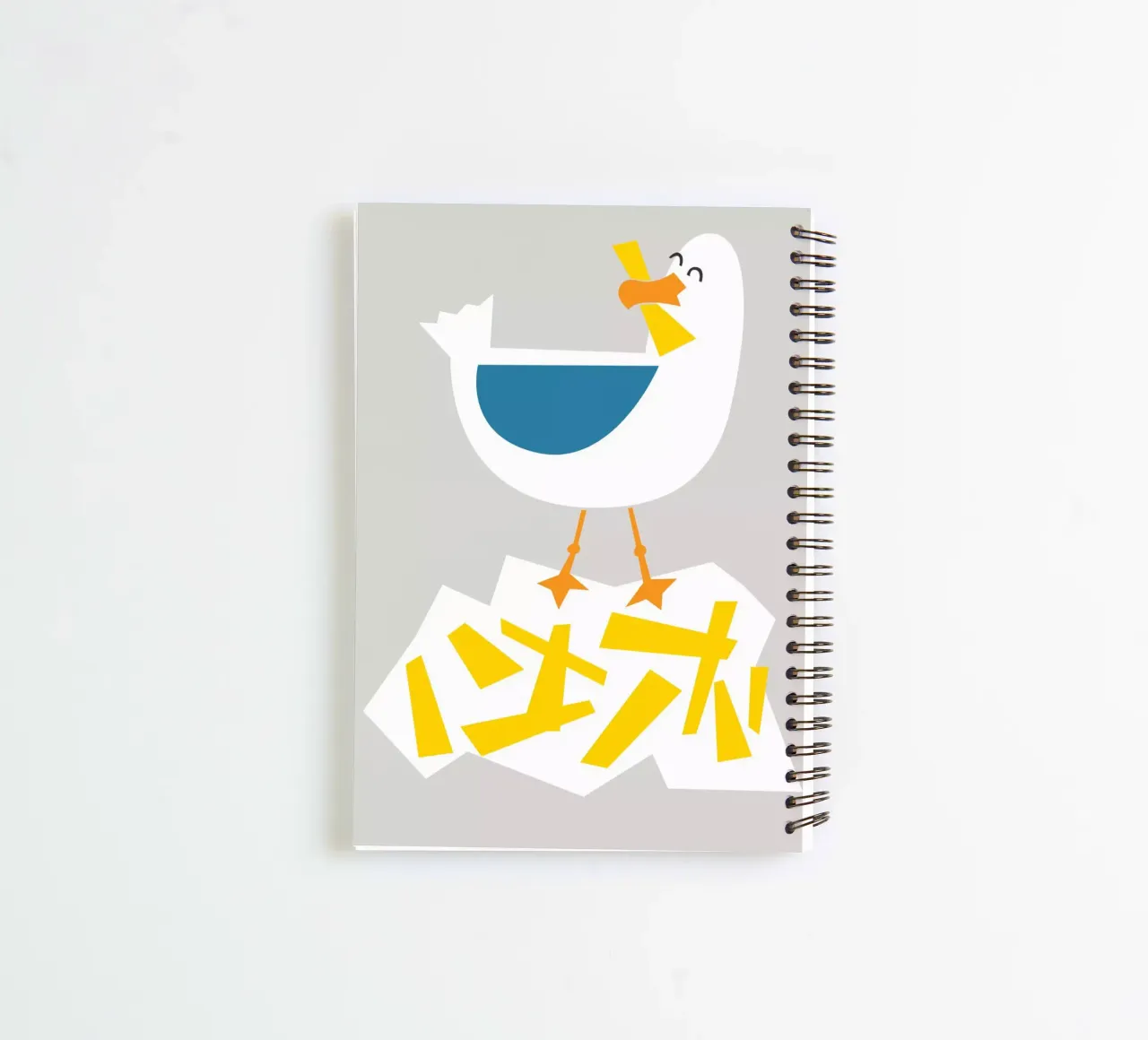 Mouette affamée carnet à spirale de Fox & Velvet