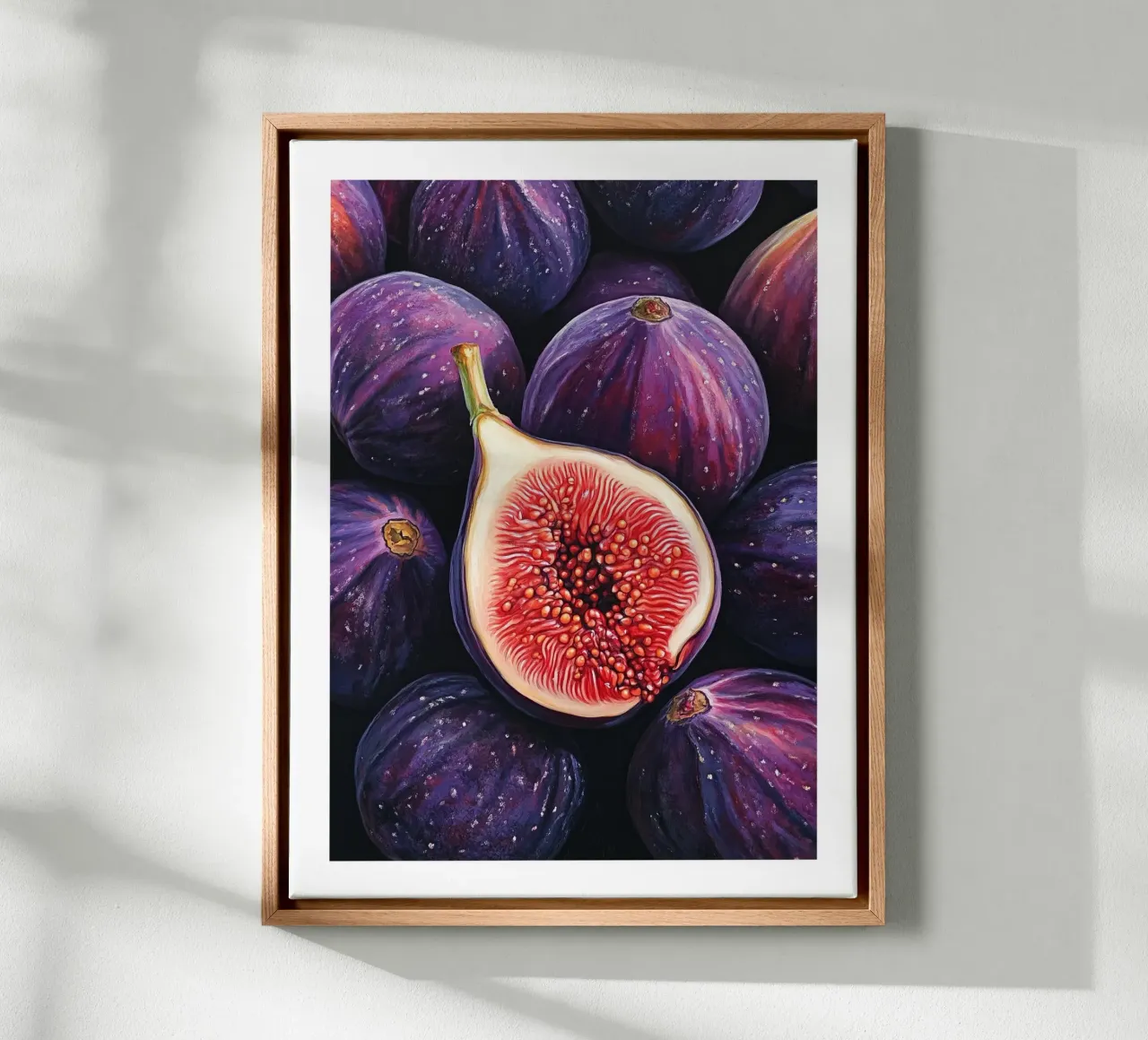 Fig burst canvas with Floater frame by Spice & Style