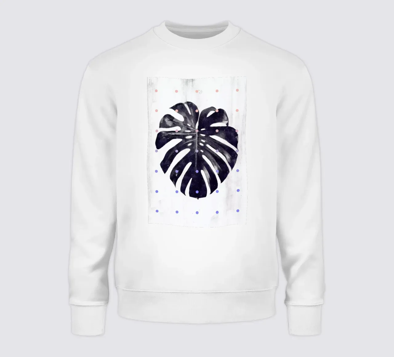 Monstera + dots sweatshirt van STUDIO LEEMO
