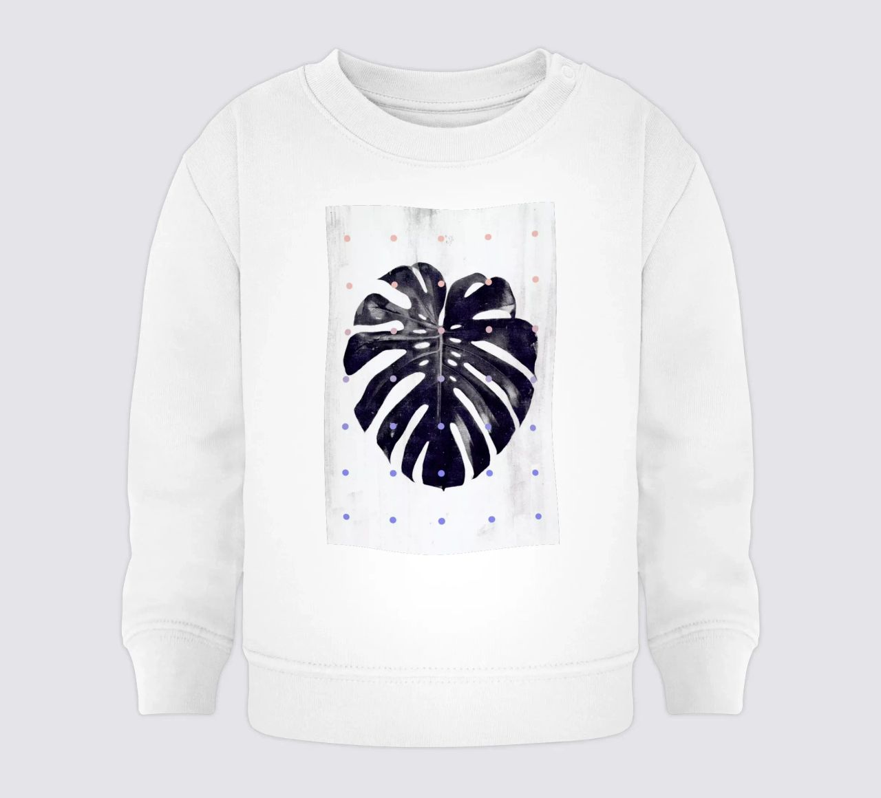 Monstera + dots felpa neonato da STUDIO LEEMO