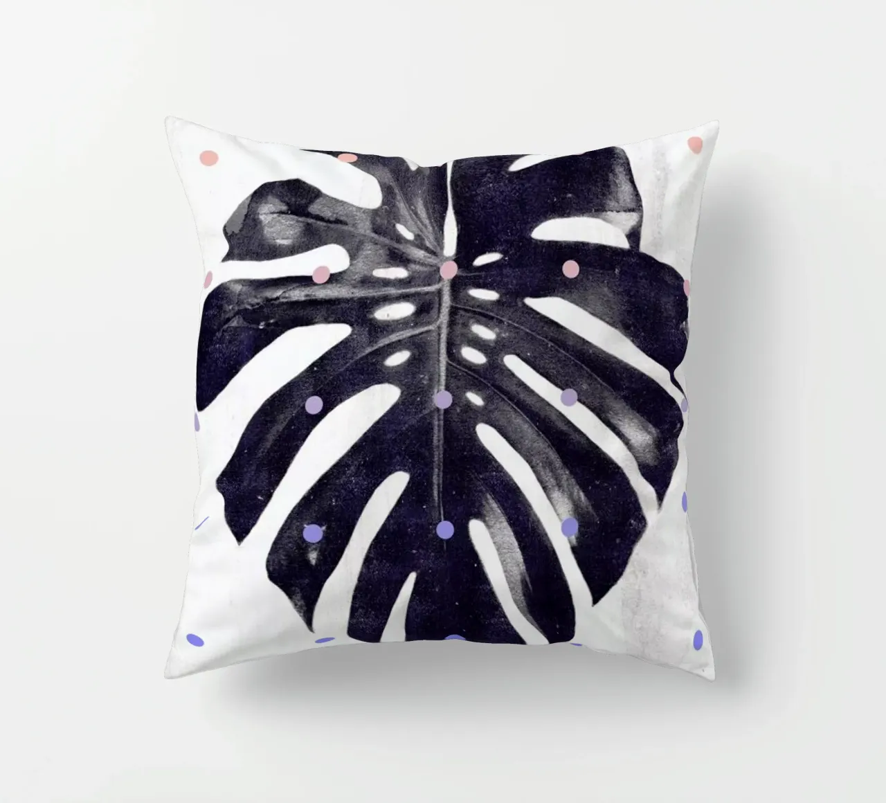 Monstera + dots cuscino da STUDIO LEEMO