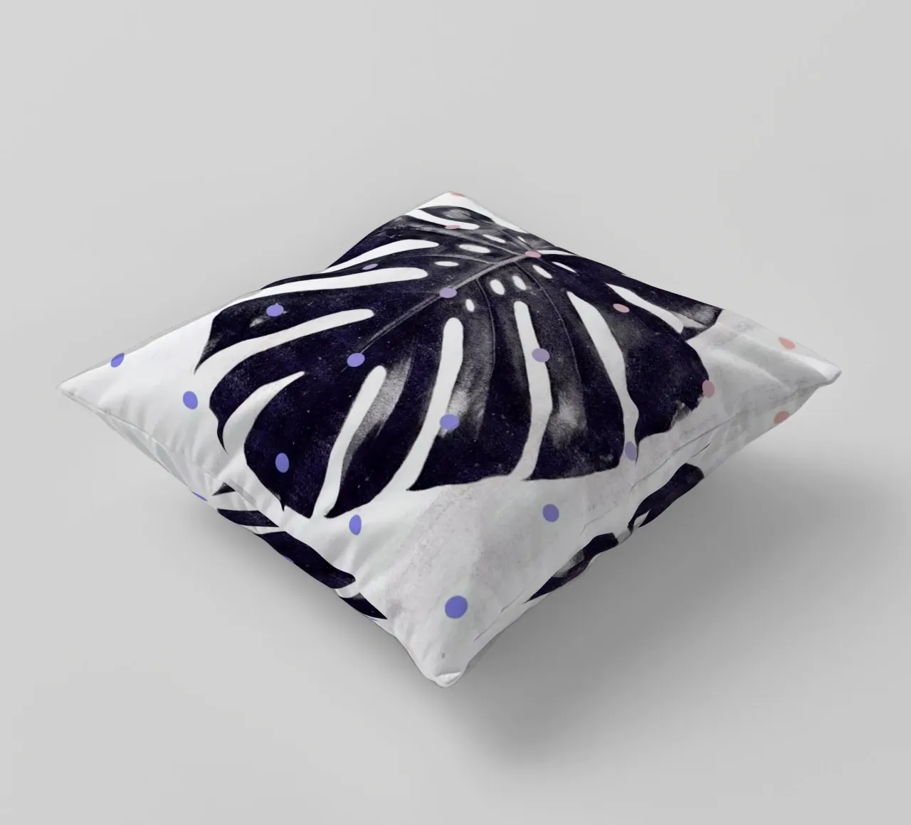 Monstera + dots cuscino da STUDIO LEEMO