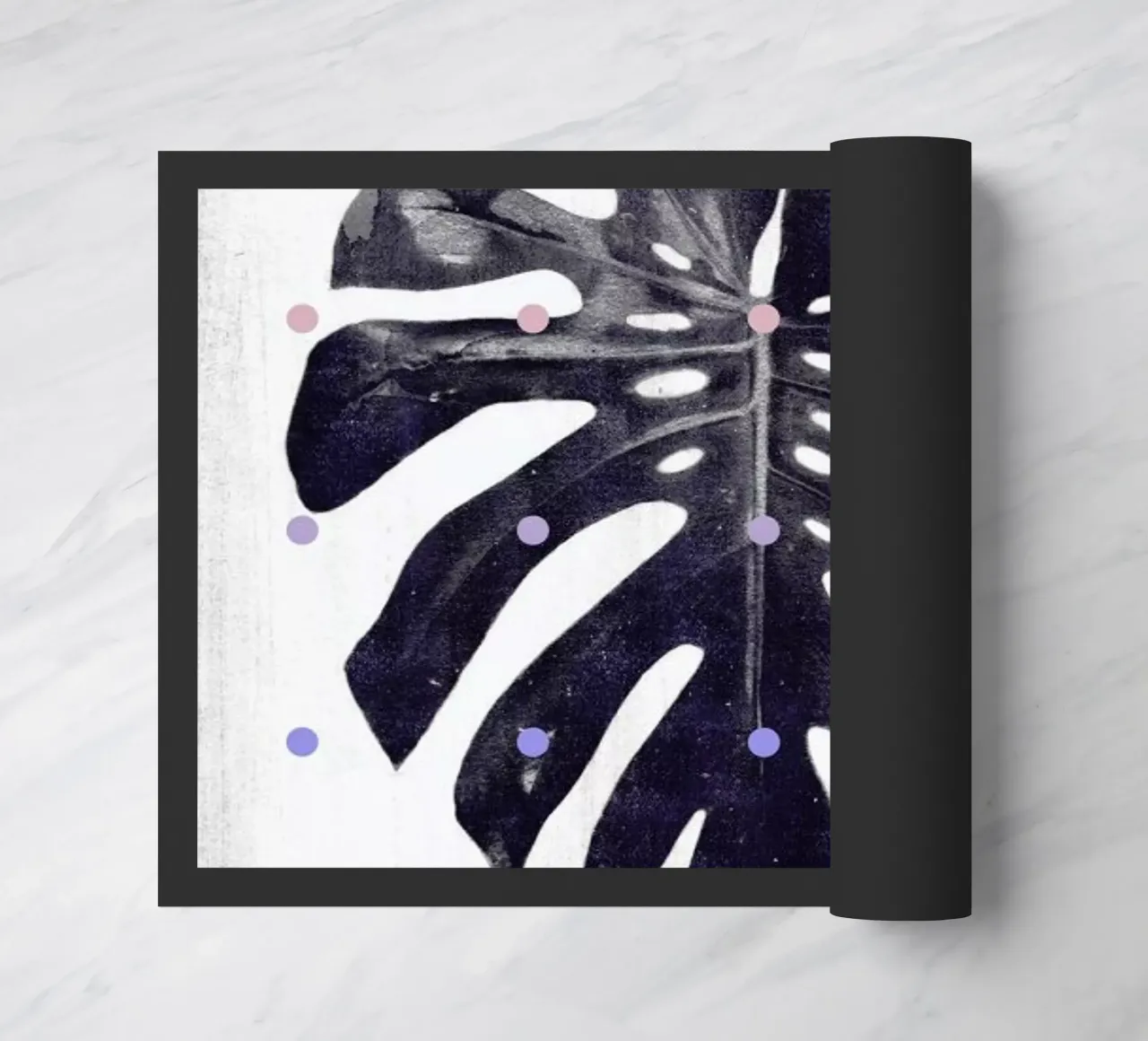 Monstera + dots felpudo de STUDIO LEEMO