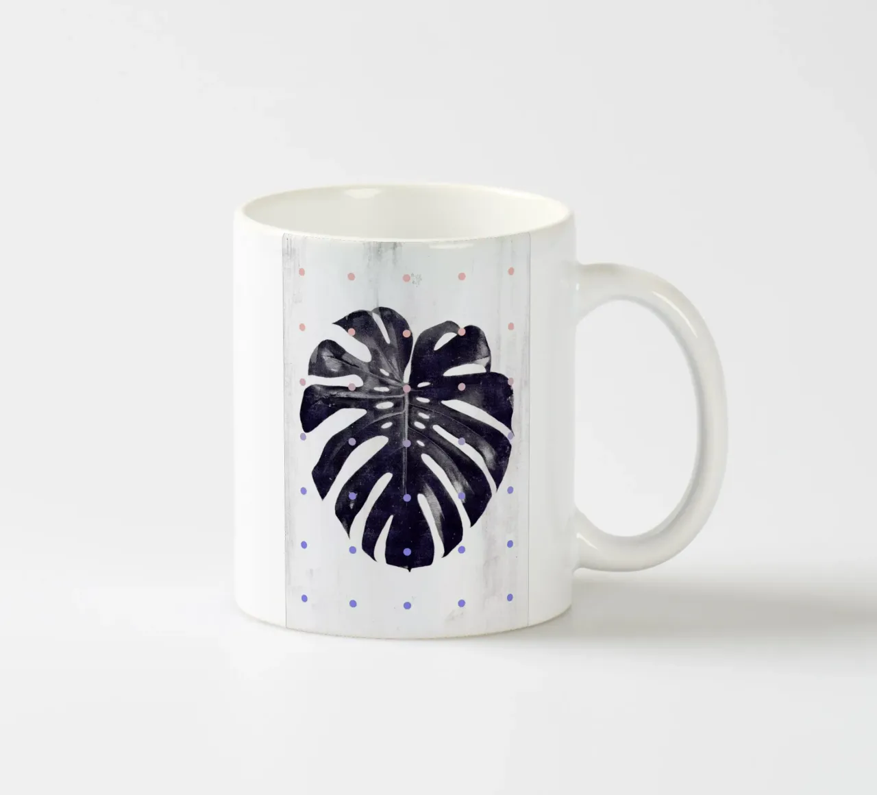 Monstera + dots Keramik Tasse von STUDIO LEEMO