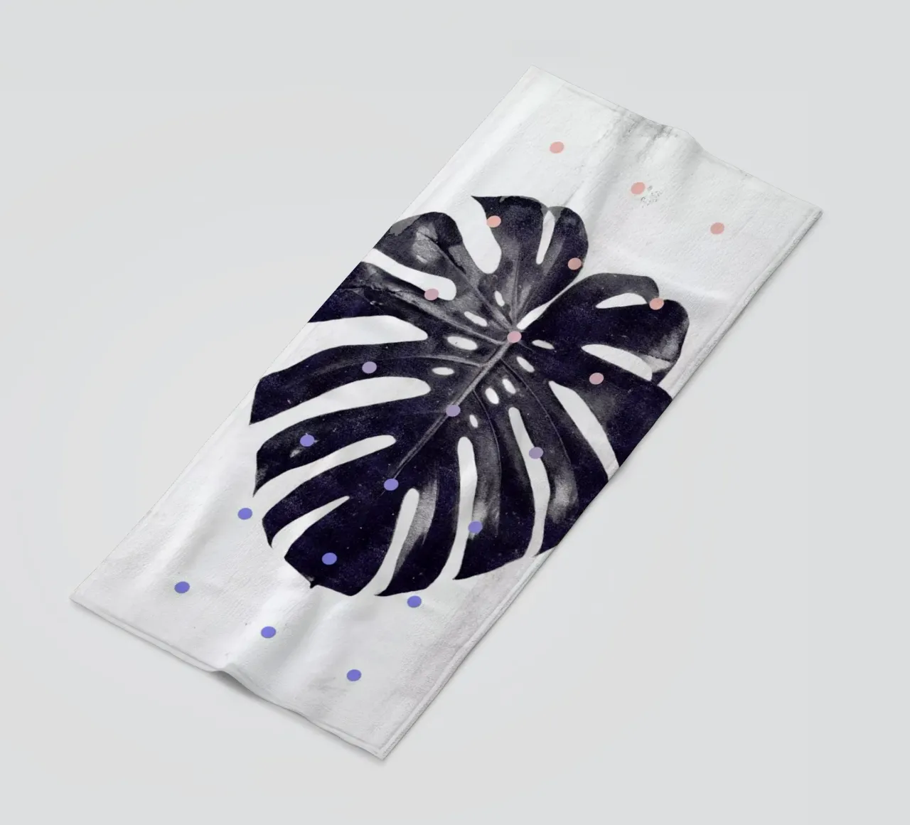 Monstera + dots telo mare da STUDIO LEEMO