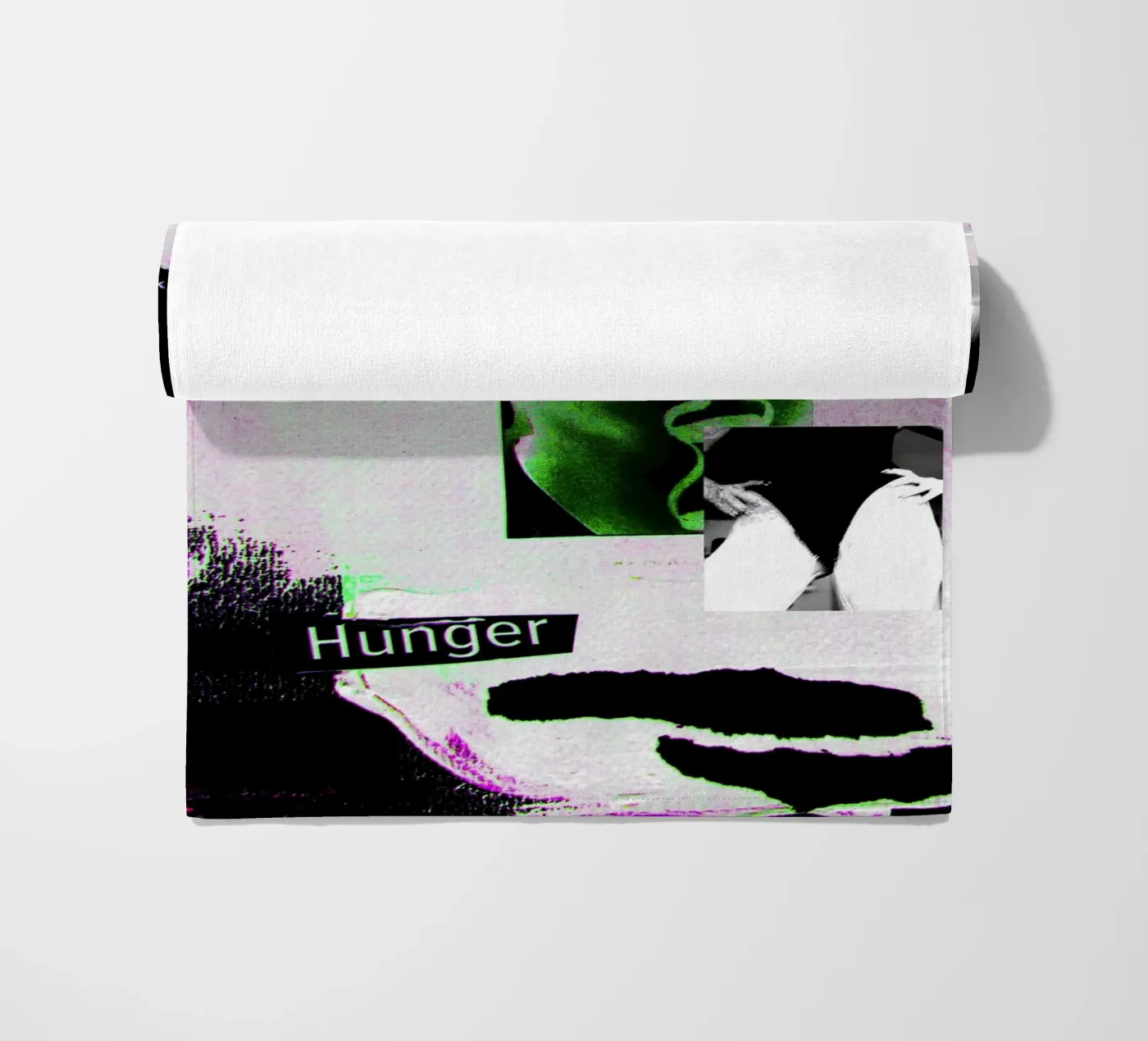 Hunger beach towel by Hey Vincent