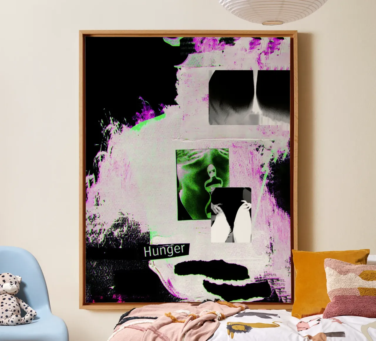 Hunger canvas with Floater frame by Hey Vincent