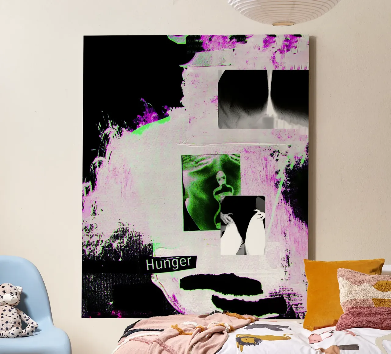 Hunger canvas with Floater frame by Hey Vincent