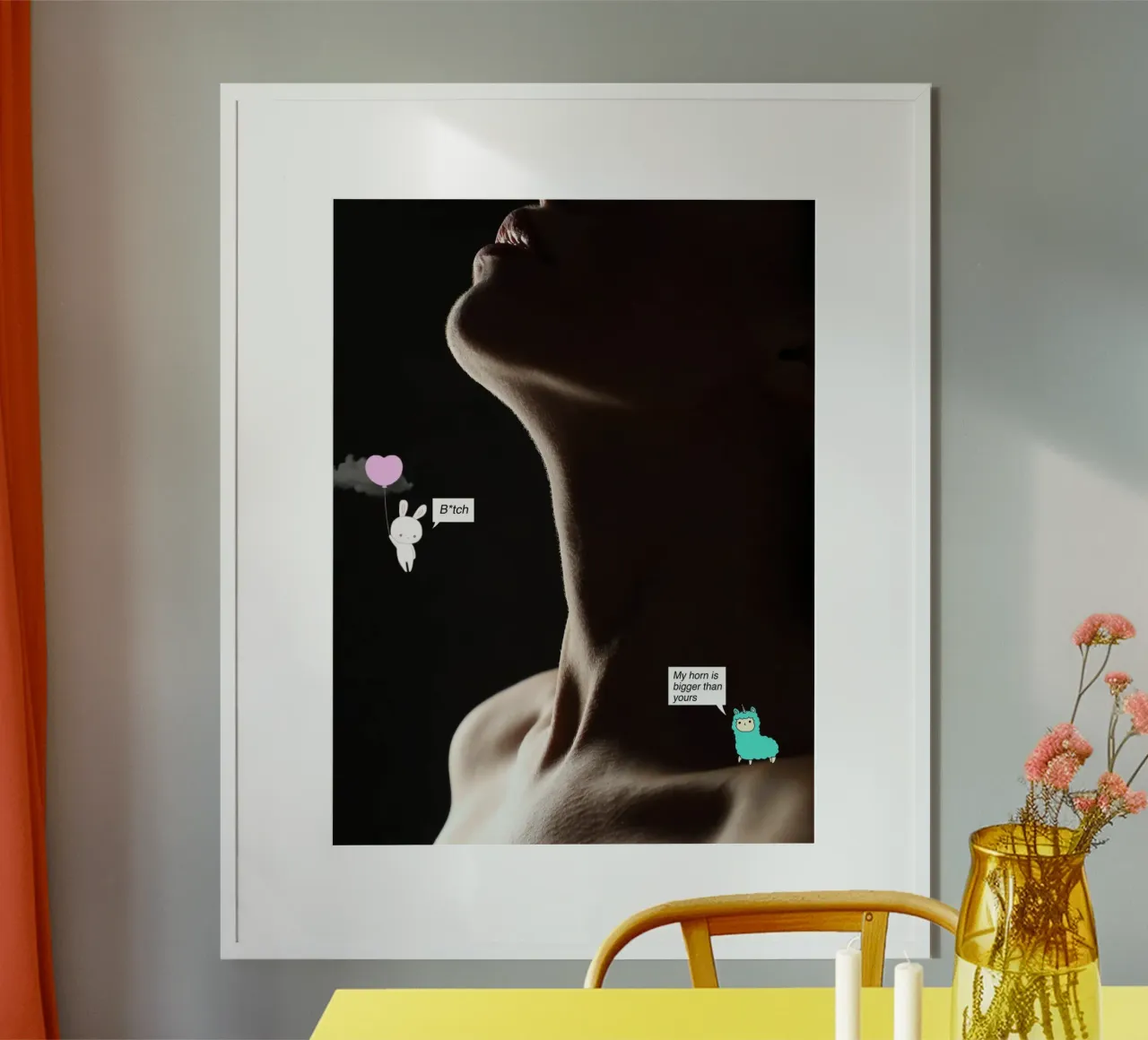 My horn is bigger poster con telaio in plastica da Hey Vincent