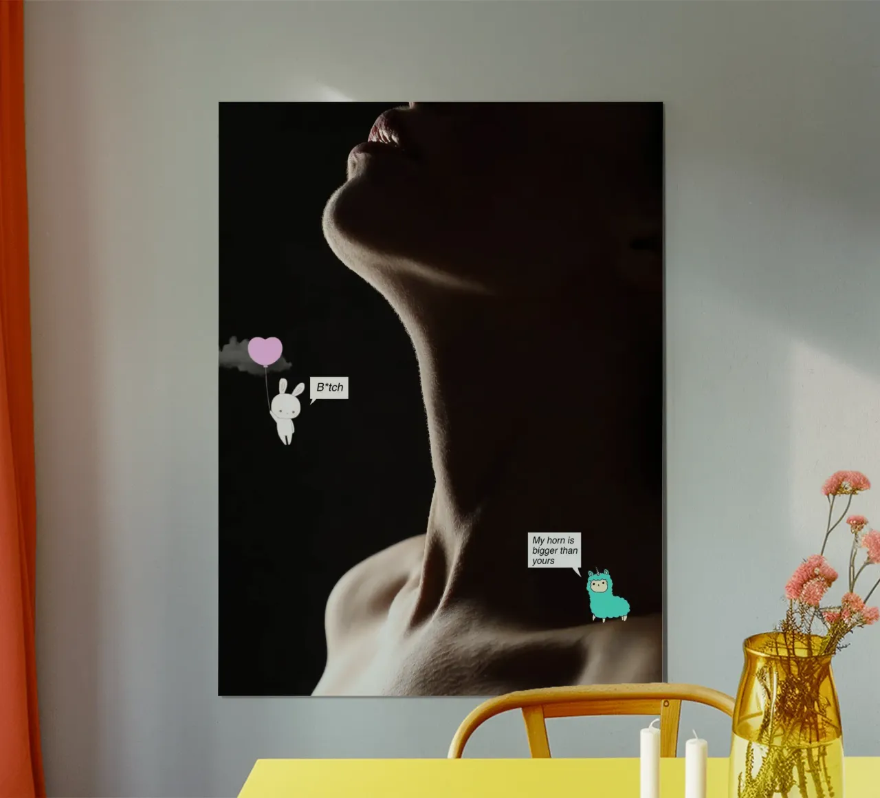 My horn is bigger poster con telaio in plastica da Hey Vincent
