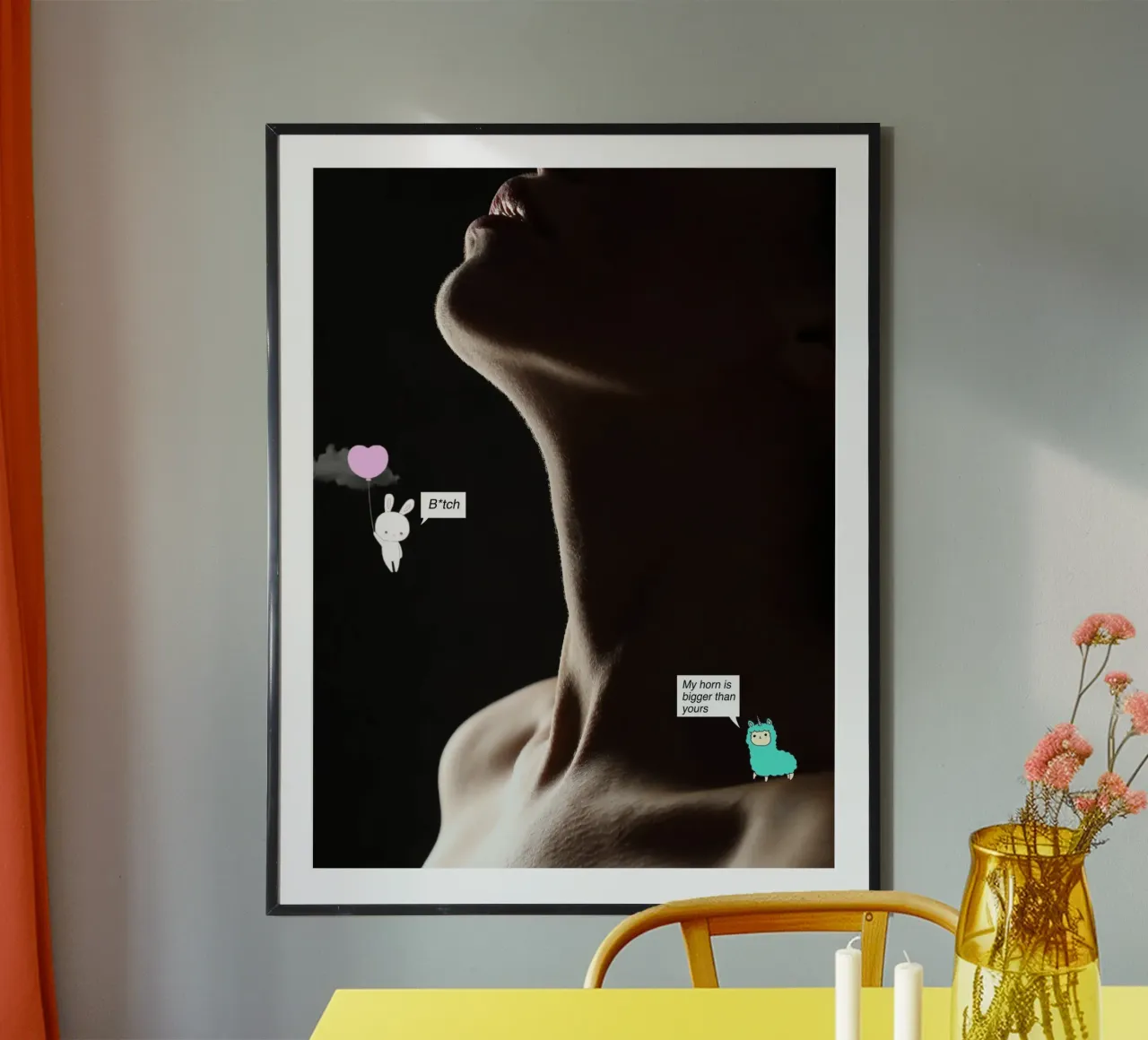 My horn is bigger poster con telaio in plastica da Hey Vincent
