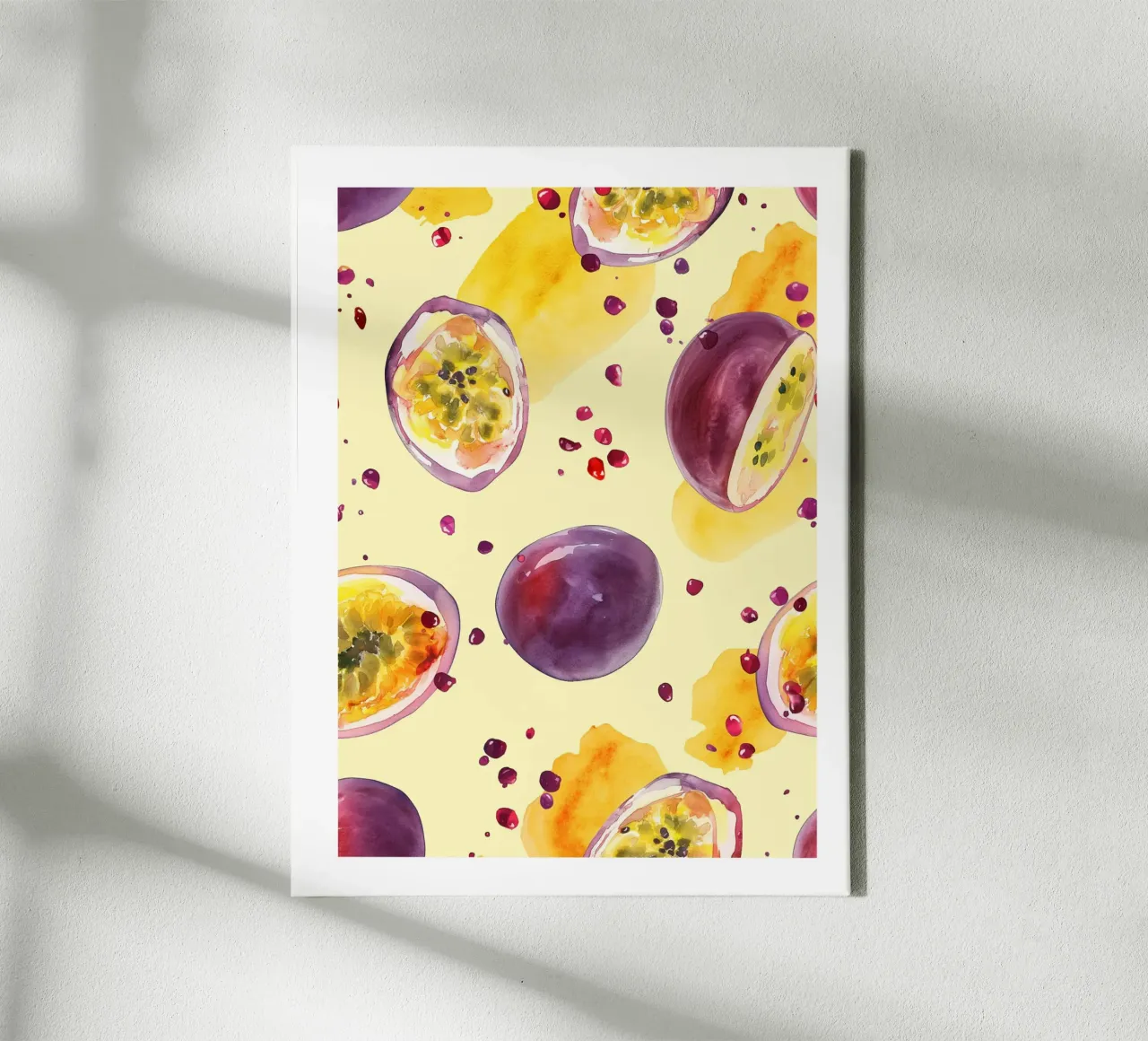 Passion fruit slivers canvas with Floater frame by Spice & Style