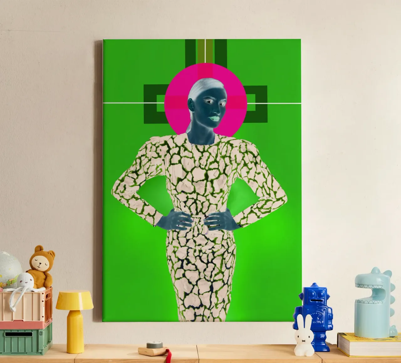 Madonna II canvas with Floater frame by Hey Vincent