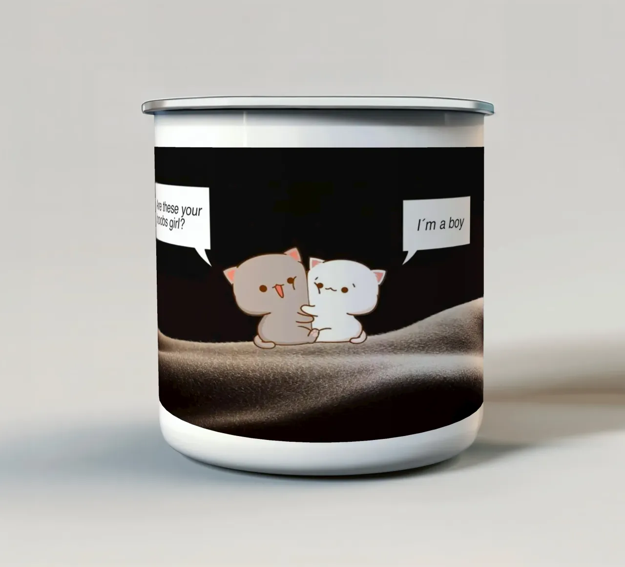 I´m a boy tazza in smalto da Hey Vincent