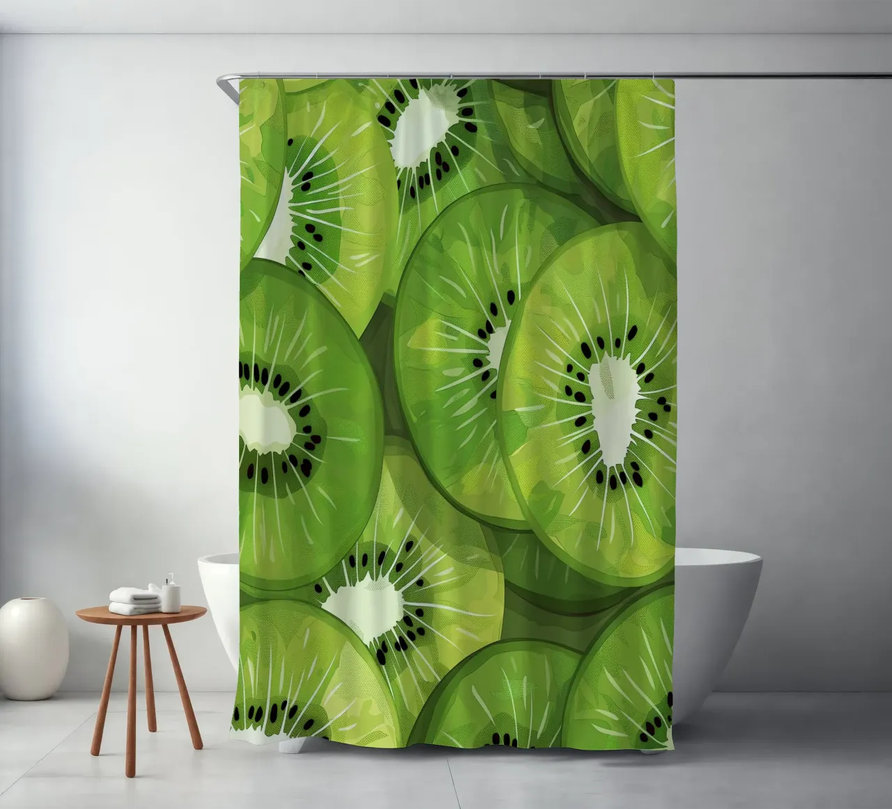 Fette di kiwi tenda da doccia da Spice & Style
