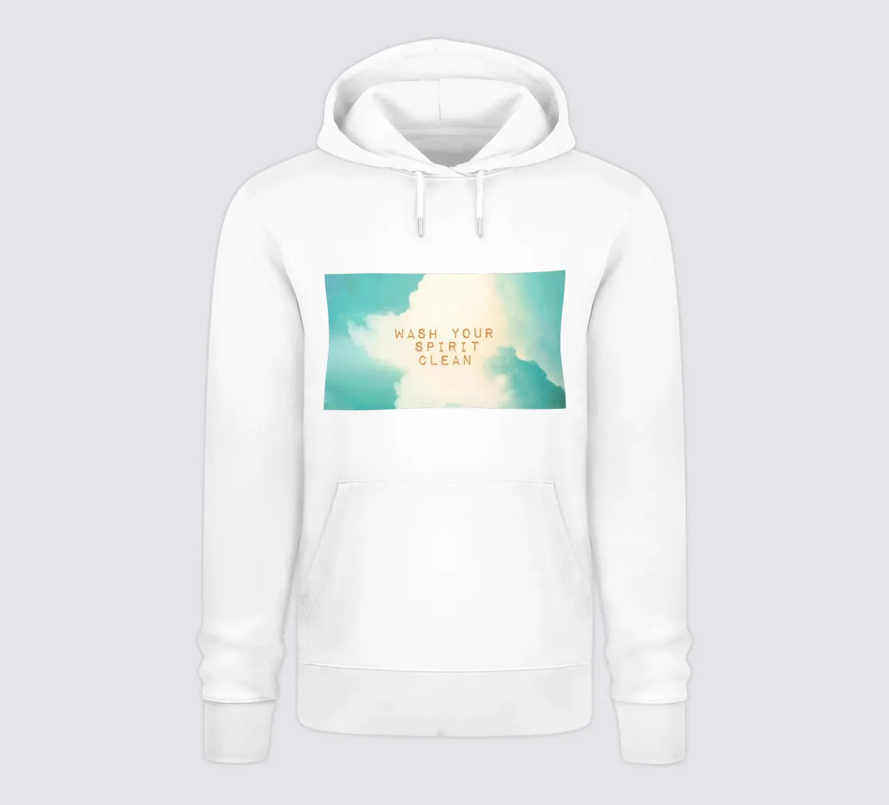 Wash Your Spirit Clean hoodie by Monika Strigel