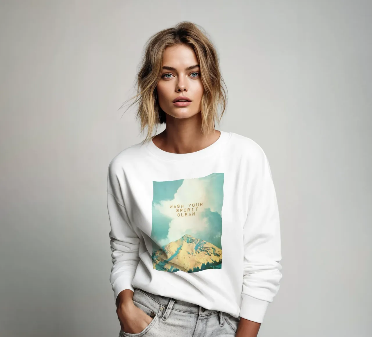 Lavez votre esprit sweat de Monika Strigel
