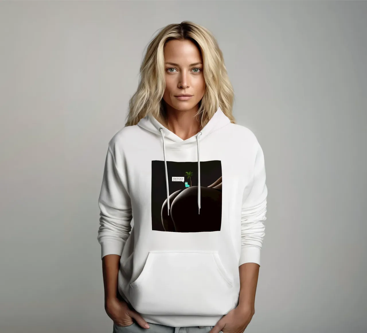 What the hell felpa con cappuccio da Hey Vincent