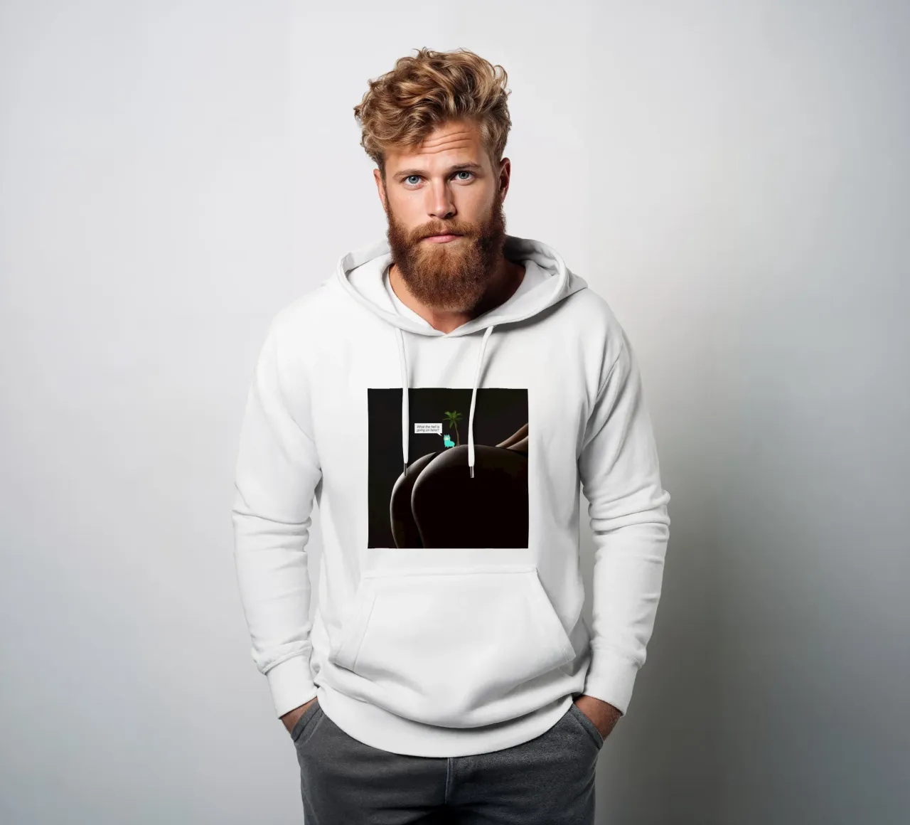 What the hell felpa con cappuccio da Hey Vincent