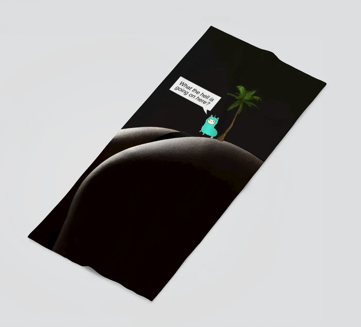 What the hell beach towel by Hey Vincent