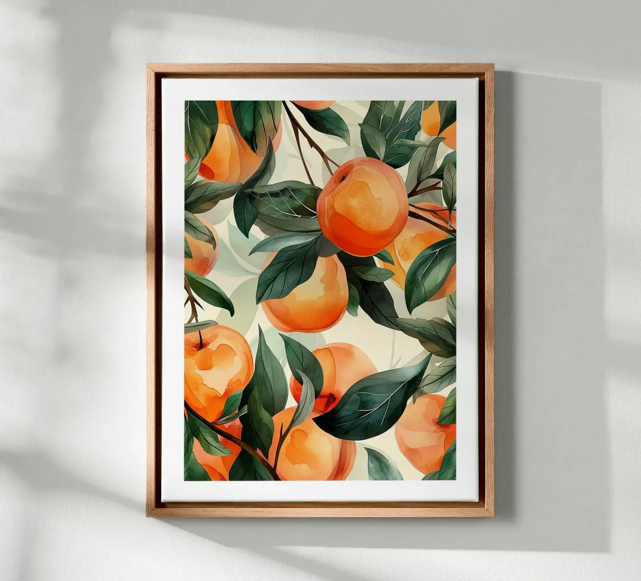 Perziken aquarelleren canvas met Baklijst van Spice & Style