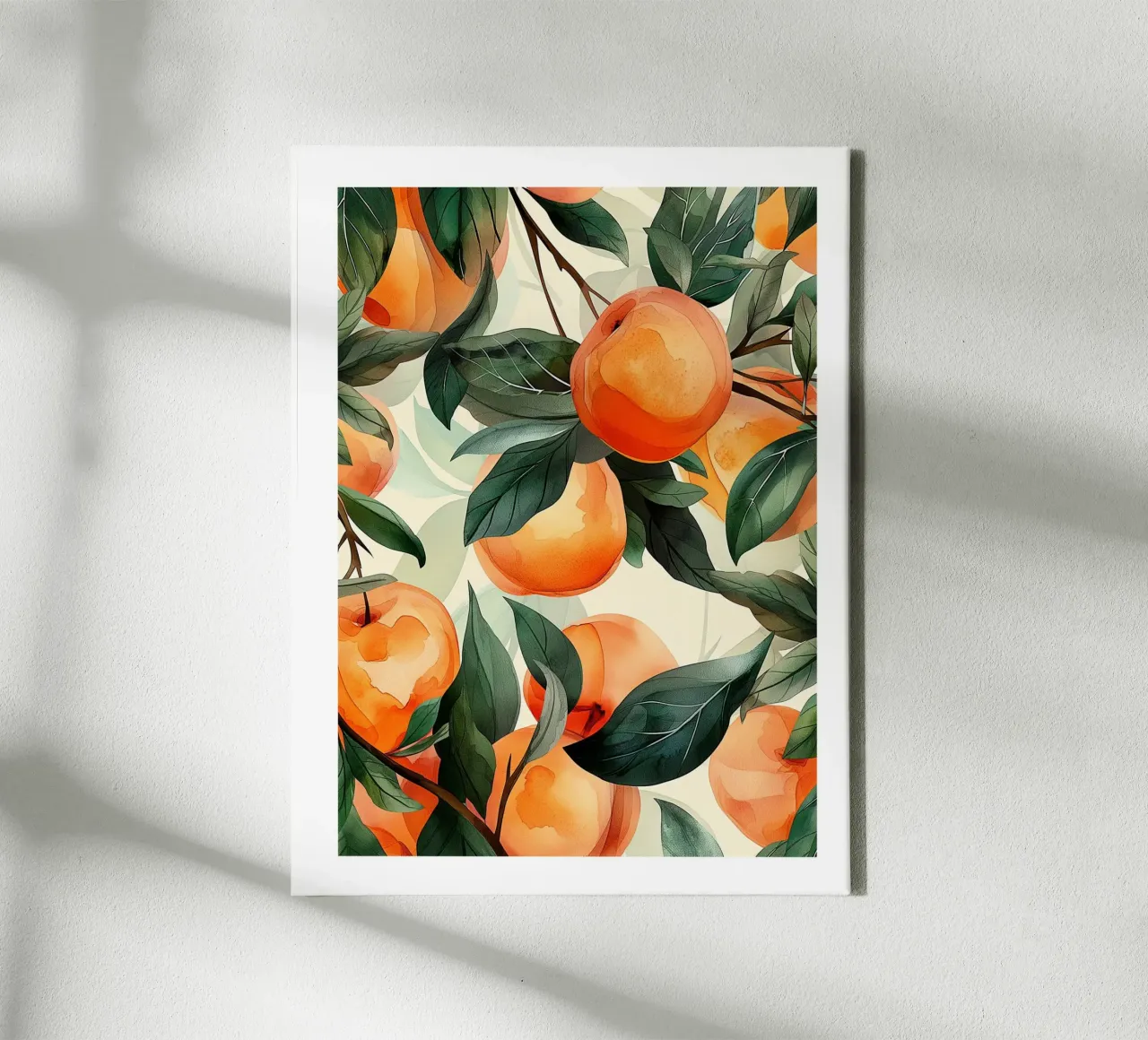 Perziken aquarelleren canvas met Baklijst van Spice & Style